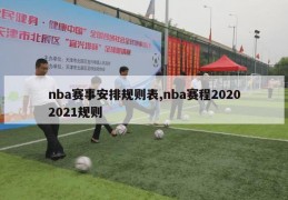 nba赛事安排规则表,nba赛程20202021规则