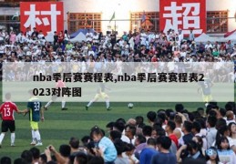 nba季后赛赛程表,nba季后赛赛程表2023对阵图