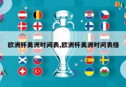 欧洲杯美洲时间表,欧洲杯美洲时间表格